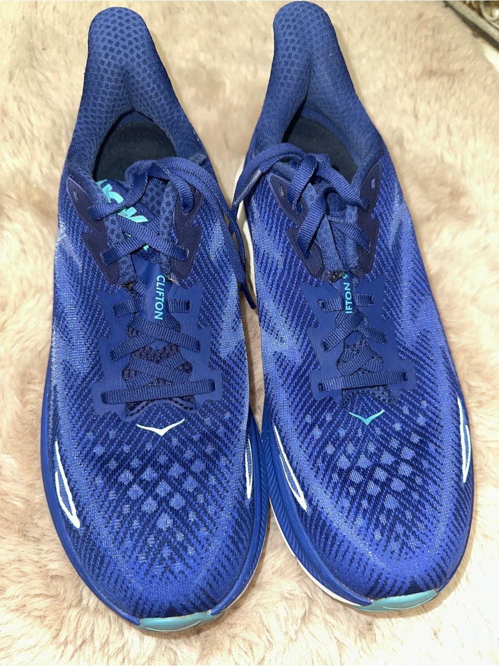 Hoka Men’s Running Shoes - Deep Blue with Teal Accents